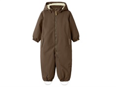 Lil Atelier dark earth snowsuit